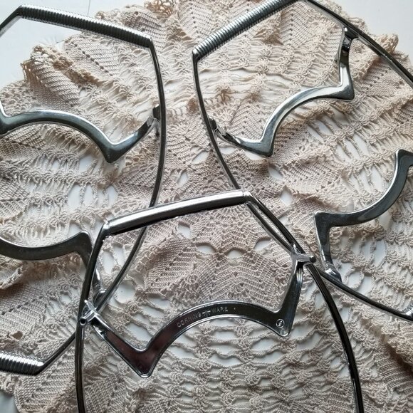 Corning Ware Trivet Lot of 3 Chrome Casserole Holder Vintage - Picture 9 of 9